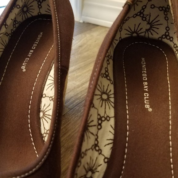 Montego Bay Club Brown Jute Wedge Heels - Picture 9 of 9